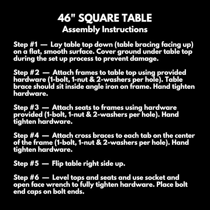 COATEDOUTDOORFURNITURE Heavy-Duty Portable Outdoor Picnic Table with Umbrella Hole, Punched Steel Commercial-Grade Patio Dining Furniture Made in America (46" Square Top, Tan)