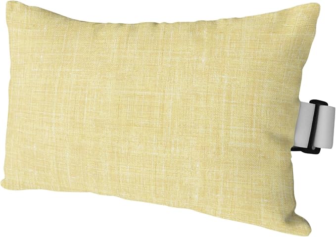 Outdoor Lumbar Pillow Set of 1, Lemon Yellow Waterproof Beach Headrest Pillow with Inserts, Farmhouse Vintage Yellow Solid Color Modern Recliner Throw Pillows for Patio Furniture, 12 x 20
