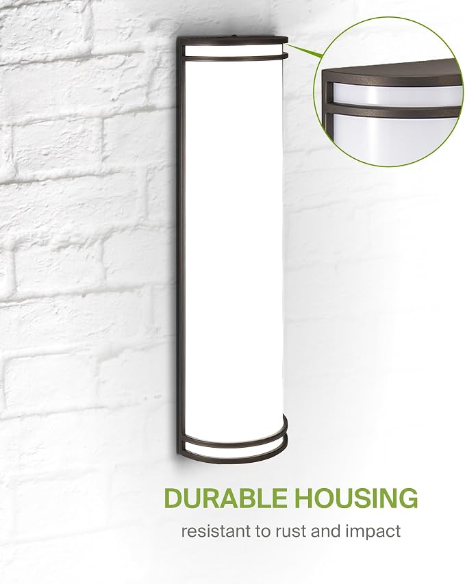 ASD 24 Inch LED Outdoor Sconce Lights - 25W 120-277V 3000K 4000K 5000K Bronze Exterior Lighting Fixtures, Dimmable Exterior Lights for House, Modern Patio Wall Light Fixture ETL