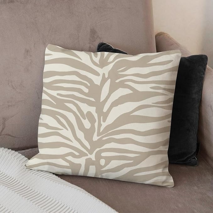 Blue Tiger Print Pillow Cover Animal Tiger Print Cushion Cover 16x16 INModern Accent Square Couch Sofa Cushion Covers for Patio Couch Sofa