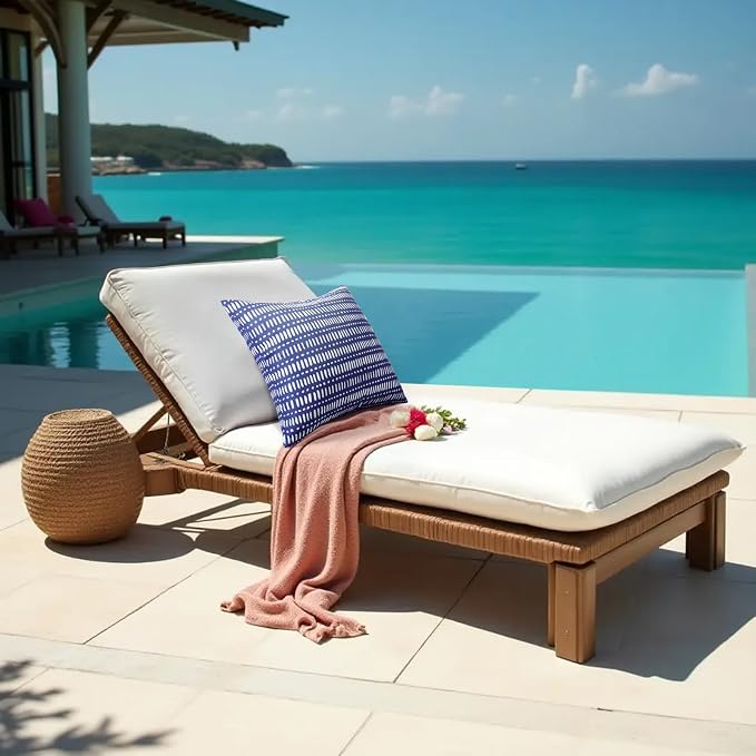 Pack of 2 Outdoor Pillows, 18x18 Outdoor Throw Pillows Waterproof | Decorative Patio Pillows, Outdoor Square Pillows, Fluffy and Supportive, Couch and Garden Use, Pebble Dark Blue