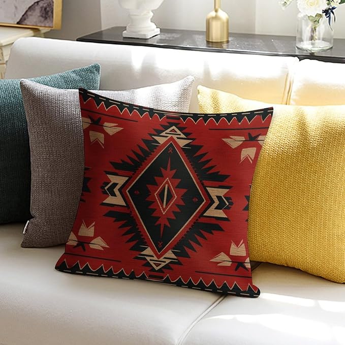 Cheyan Waterproof Farmhouse Throw Pillow Cover with Zipper Textile Pattern Pillow Cases Cushion Cover for Patio Outdoor Furniture Tent Garden Home Decorations 20x20in, Style, 28wbbfyutvmp