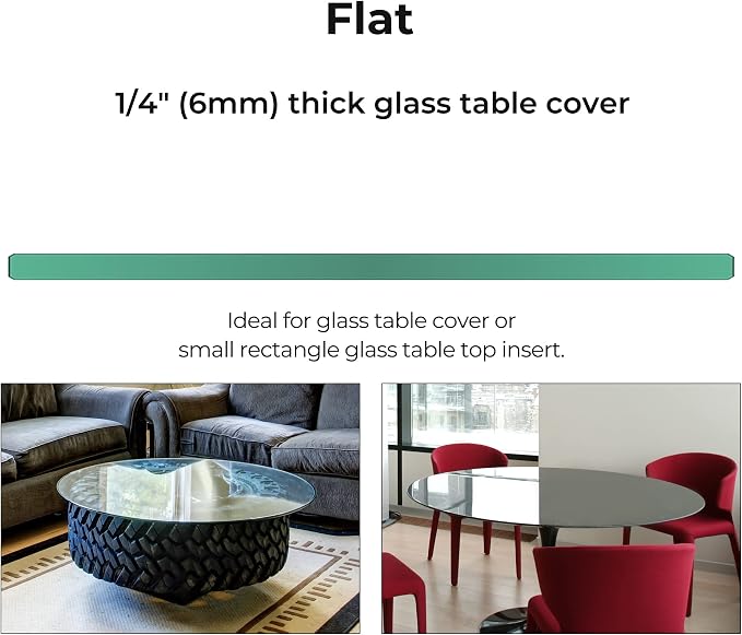 38 Inch Round Tempered Flat Polished Edge Glass Table Top -1/4” Thick Round Glass Table Top–Heavy Duty, Dining, Coffee, and Office Tables by Fab Glass and Mirror