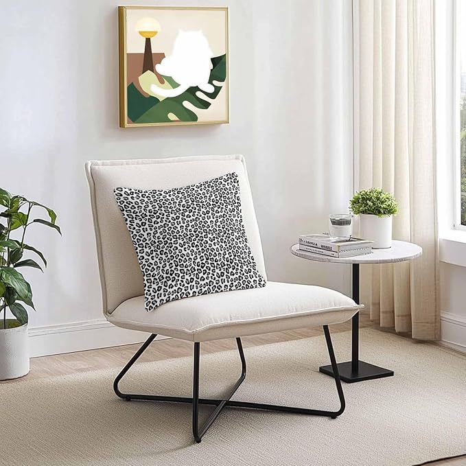 Vandarllin Outdoor Throw Pillows Covers 18x18 inch Set of 2 Waterproof Black Leopard Print Decorative Zippered Cushion Covers for Patio Furniture, Luxury Animal Fur Pattern Lumbar Pillowcases