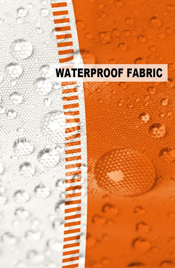 Outdoor Waterproof Throw Pillow Covers 16 x 16 Inches Set of 2 Orange White Stripes Minimalist Simple Pattern Decorative Cushion Cover Pillowcase for Garden Patio Tent Beach Livingroom Sofa Couch