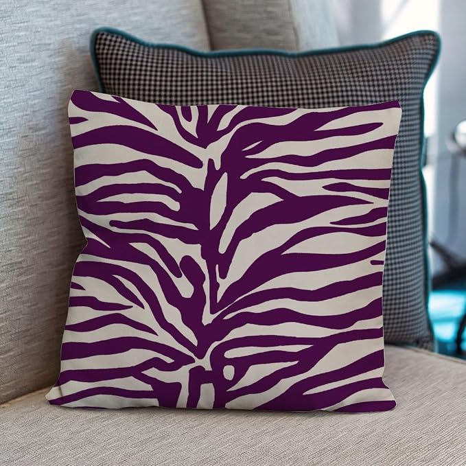 Blue Tiger Print Pillow Cover Animal Tiger Print Pillowcase 18x18 INAbstract Accent Decorative Cushion Cases Home Decor for Couch Tent Park