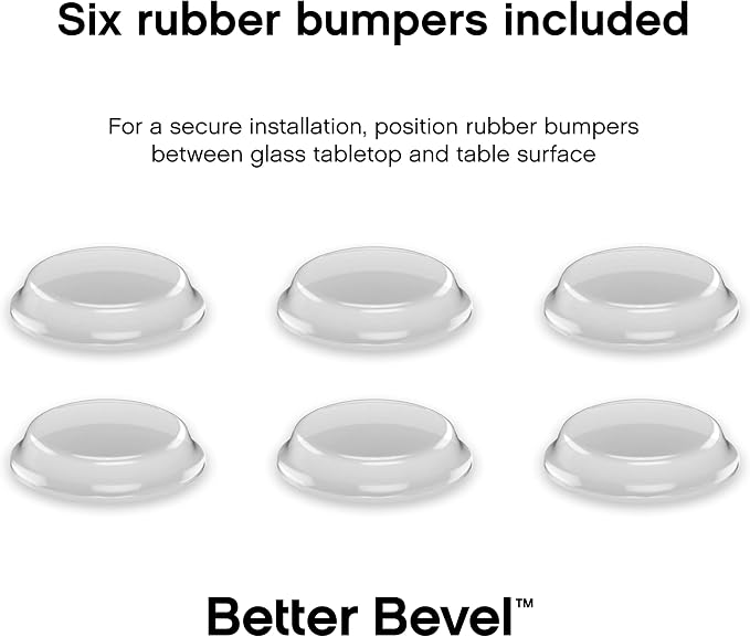 The Better Bevel 30 inch Round Glass Table Top - Clear Tempered Glass Surface Protector - Safe Flat Polished Edge - Coffee, Dining and End Table
