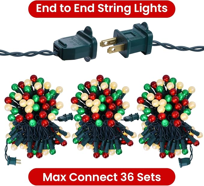 Fairy Globe String Lights - 70 LED, 19FT, Multicolor - UL Certified for Indoor/Outdoor Use - Christmas, Bedroom, Party, Tree, Holiday Decor