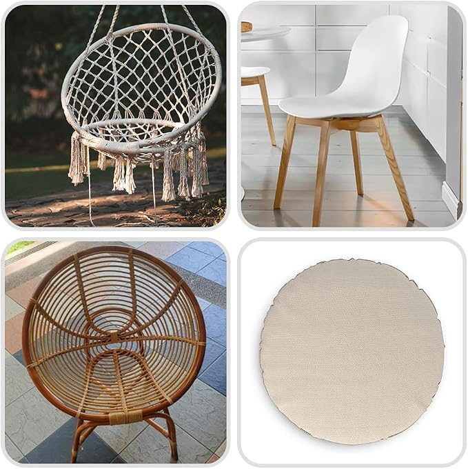 Covers & all Round Pillow Cover, Weather & UV Resistant Water Repellant Protector for Pillows Home Office Living Room Decor Chair Sofa Couch, with Zippers (36" Diameter x 5" H, Beige)