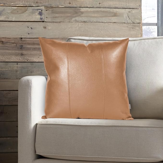 Howard Elliott Collection Fluffy Square Throw Pillow, Premium Stuffer Decorative Comfortable Sleeper Cushion, Soft Square Pillow Insert for Bedroom, Couch & Sofa, 20 x 20 Inch, Avanti Bronze