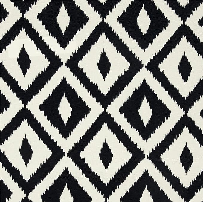 RSH DECOR Indoor Outdoor Set of 4 Decorative Rectangular Lumbar Throw Pillows ~ Black and White Aztec Geometric Fabric (20" W x 12" H) - Made in USA