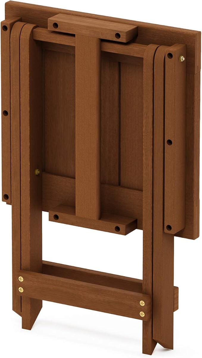 Furinno FG18556 Tioman Hardwood Patio Furniture Outdoor Folding Table Small, Natural