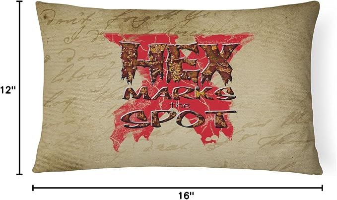 Caroline's Treasures SB3006PW1216 Hex Marks The spot Halloween Canvas Fabric Decorative Pillow 100% Machine Washable Pillow, Indoor or Outdoor Decorative Throw Pillow for Couch, Bed or Patio