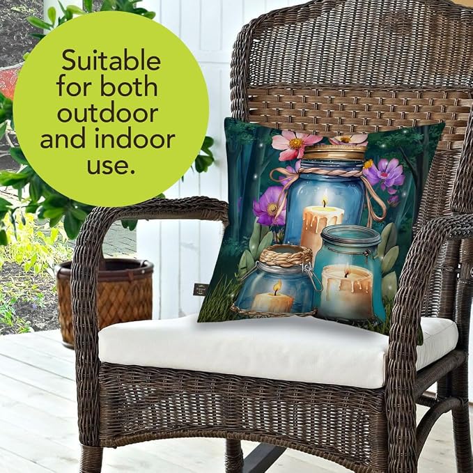 Briarwood Lane Spring Indoor/Outdoor Pillow 17x17 Be a Light Jars for Spring Pillow