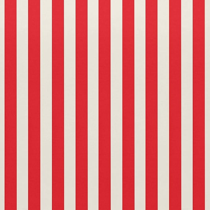 RSH DECOR Set of 4 Square Throw Pillows | Indoor/Outdoor All Weather Polyester Fabric | Decorative Accent Pillows for Patio Furniture | Reversible | 17" x 17" | Heritage Red + Red & White Stripe