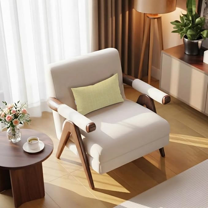 Outdoor Lumbar Pillow Set of 2, Lemon Yellow Waterproof Beach Headrest Pillow with Inserts, Farmhouse Vintage Yellow Solid Color Modern Recliner Throw Pillows for Patio Furniture, 12 x 20