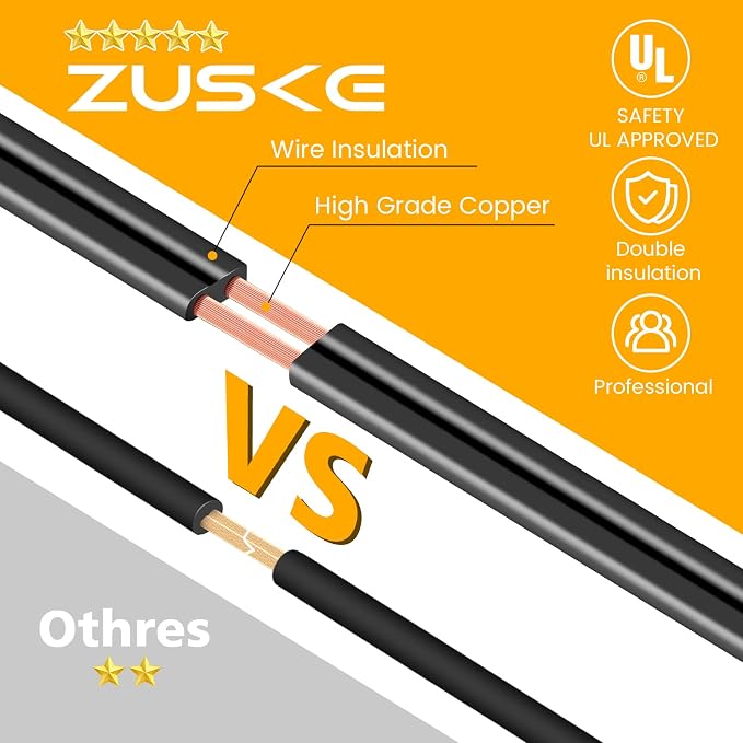 Zuske Outdoor String Lights, 150FT LED Patio Lights with 72+3 ST38 Vintage Edison Shatterproof Bulbs, Waterproof Connectable Dimmable Outside Hanging Lights for Backyard Bistro Porch Gazebo(75FTx2)