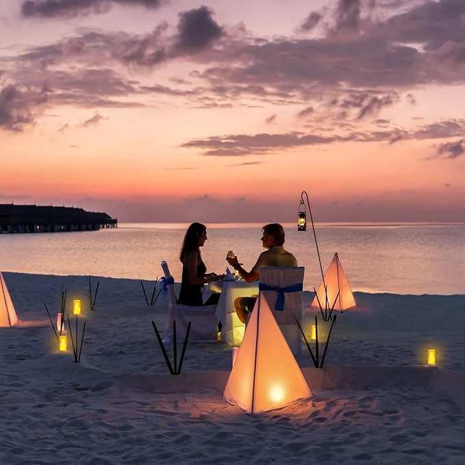 Hompavo 【Upgraded Flame Lights with Remote, Timer, 4-Mode Rechargeable | Waterproof LED Battery Operated Flameless Candles, Pillar Flickering Lanterns for Room Patio Wedding Party Halloween Decor, 1