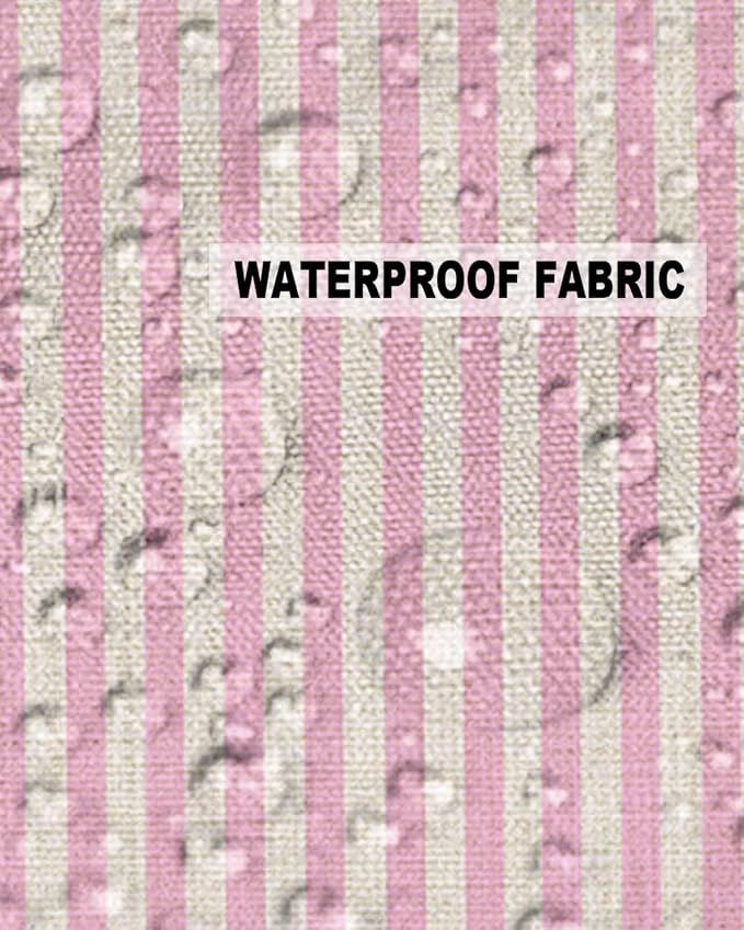 Outdoor Waterproof Throw Pillow Covers Set of 2 Pink Stripes Pillowcases 24x24 Inches Linen Classic Vertical Striped Patio Decorative Pillows Cushion Case Patio Pillows for Couch Bed Chair Garden