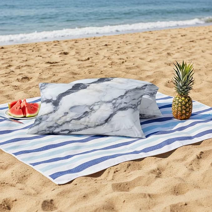 Abstract Marble Outdoor Pillow Covers 20x12 Inch Lumbar Pillow Covers Set of 2 Waterproof Decorative Throw Pillow Cases Modern Ink Painted Aesthetics Luxury Cushion Covers for Patio Furniture Garden