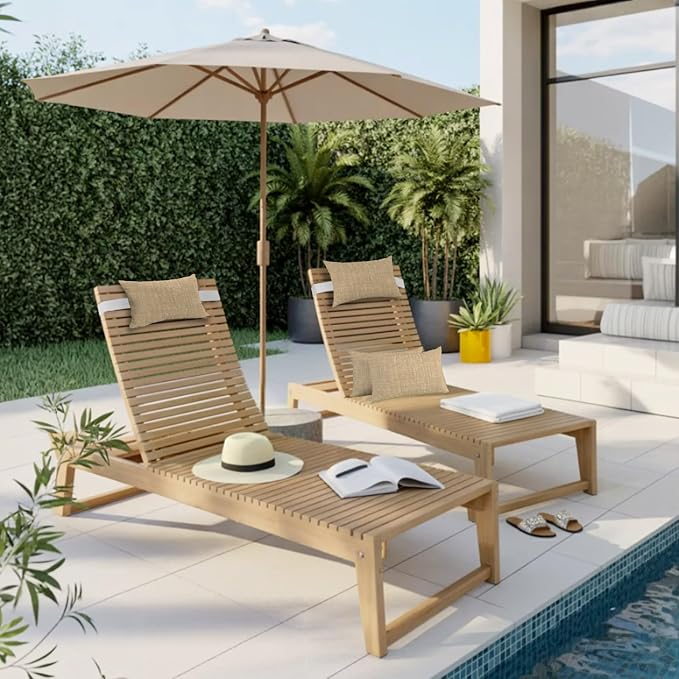 Outdoor Lumbar Pillow Set of 2, Khaki Waterproof Beach Headrest Pillow with Inserts, Farmhouse Vintage Khaki Solid Color Modern Recliner Throw Pillows for Patio Furniture, 11 x 16