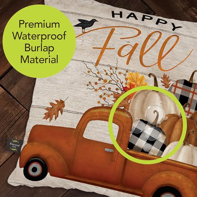 Briarwood Lane Indoor/Outdoor Pillow 17x17 Happy Fall Pickup for Fall Pillow