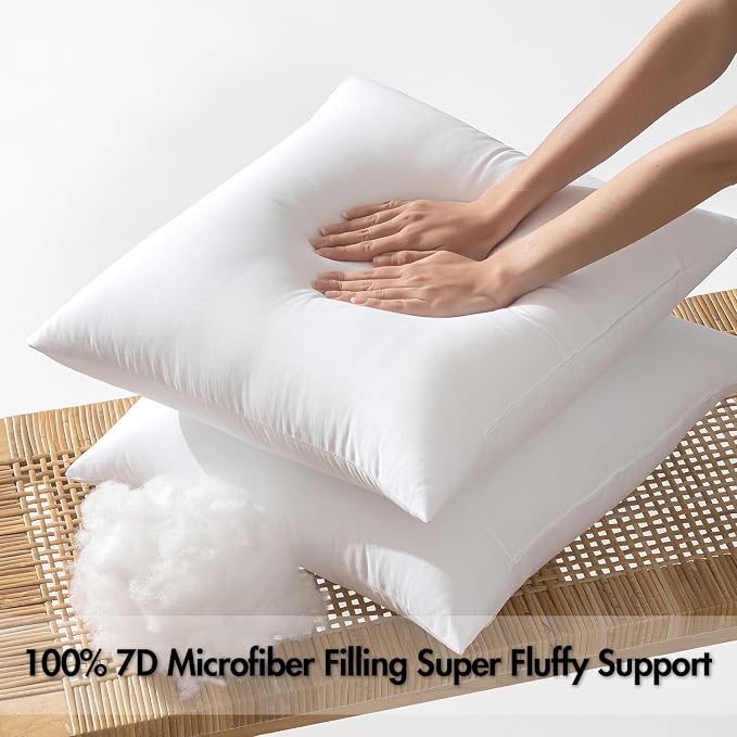 MIULEE Outdoor Lumbar Pillows with Inserts Set of 2 12x20 Inch Dark Blue | Patio Waterproof Fade Resistant Fluffy Throw Pillows Decorative Garden Natural Accent Leaves Cushion for Home Sofa Decor