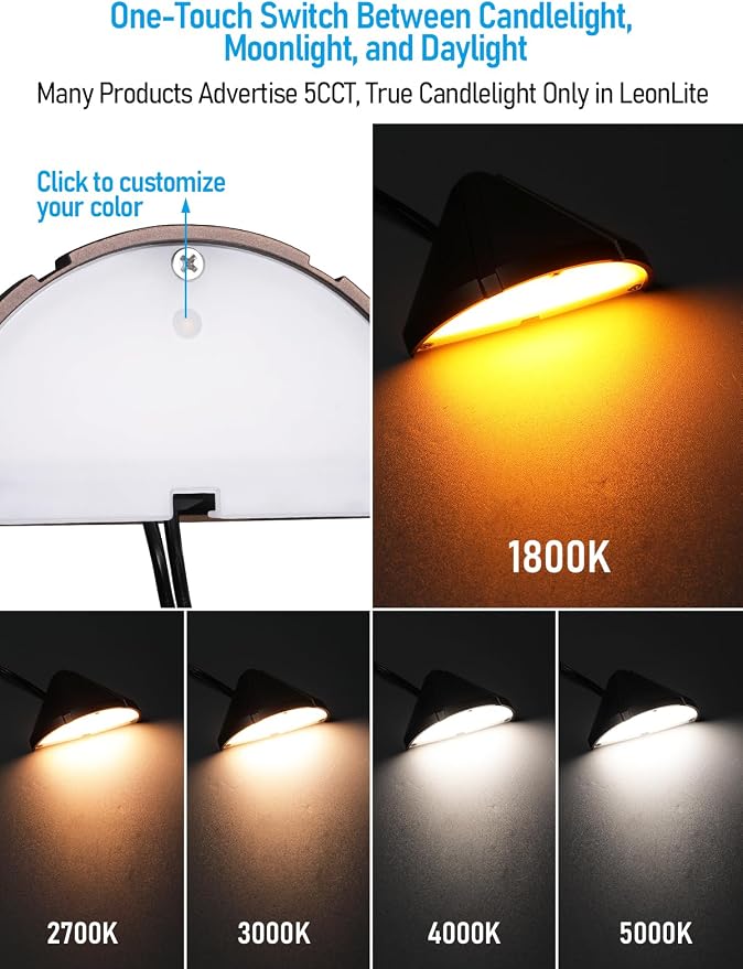 LEONLITE 8-Pack 5CCT Low Voltage LED Deck Light Triangle Oil Rubbed Bronze | 12-24V AC/DC Stair Railing Light, CRI90, IP65, Aluminum, Landscape Step Fence Lighting, 1800K/2700K/3000K/4000K/5000K