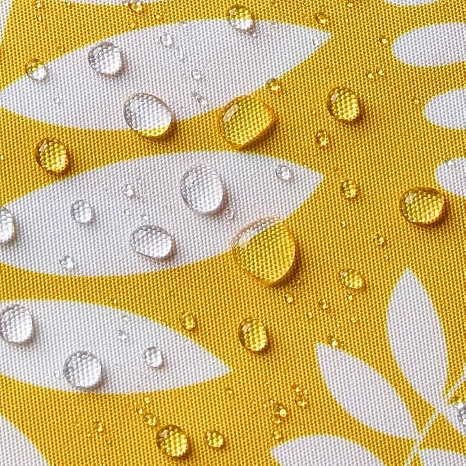 Allorry Outdoor Pillow Covers 18x18 Set of 2 Tropics Palm Leaves Yellow Floral Pattern Decoration Pillow Covers for Spring Summer Outdoor Waterproof Garden Patio Sofa Bedroom Home Decor JB009-A18