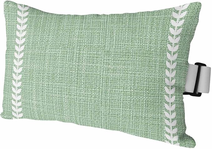 Sage Green Outdoor Lumbar Pillow 11x16 Inch, Vintage Minimalist Botanical Stripes Pattern Waterproof Throw Pillow Covers with Insert, Decorative Chair Cushions for Patio Garden Recliner
