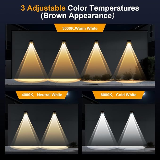 Super Long Lasting Solar Fence Lights Outdoor,Deck Lights Waterproof,Perfect for Winter and Rainy Days,Dusk to Dawn High Brightness Solar Lighting for Wall,Stair,Yard,Patio,Backyard(18 Pack,Brown)
