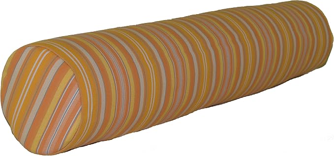 Furniture Barn USA 7" x 36" Bolster Pillow, Orange Stripe