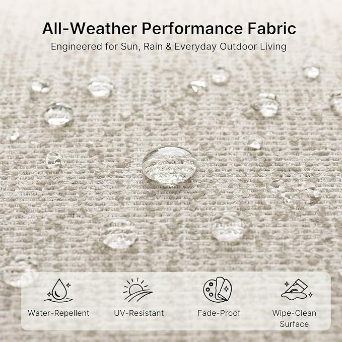 Outdoor Throw Pillow with Inserts, Outdoor Lumbar Pillow Water Resistant for Patio Furniture, 18x18 Inch Outdoor Pillows with Removable Zipper Cover