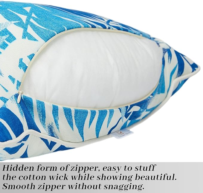 Outdoor Pillow Covers, Pillows Case 2PCS Waterproof Outdoor Pillow Cover 12x20 Inch Home Decor for Furniture Patio Couch Bed Sofa Bedroom