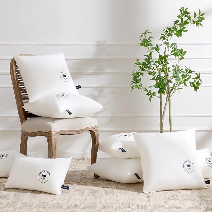 Phantoscope 12x20 Outdoor Lumbar Pillows 2 Pack Outdoor Pillows Waterproof | Water Resistant Outdoor Pillows for Patio Porch Furniture Indoor Decorative Throw Pillows Fillers Couch Sham Cushion Stuffer
