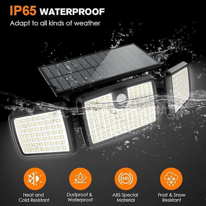 MIHANI Solar Lights Outdoor, Quick Charge Solar Motion Deck Lights Outdoor for Deck with High Brightness, Larger Built-in Tempered Glass Panel, Sensitive PIR Motion Inductor (Remote,4 Pack)