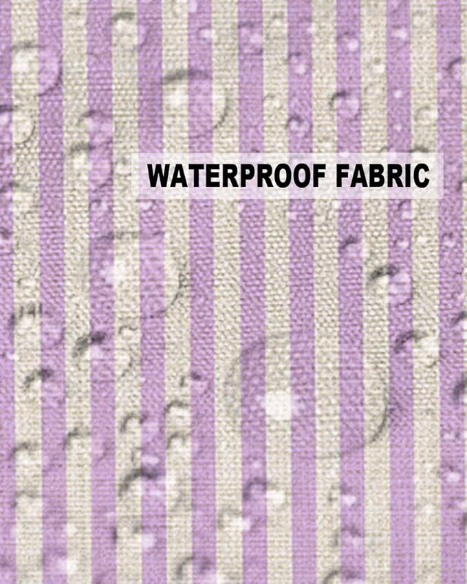 Outdoor Waterproof Throw Pillow Covers Set of 2 Purple Stripes Pillowcases 20x20 Inches Linen Classic Vertical Striped Patio Decorative Pillows Cushion Case Patio Pillows for Couch Bed Chair Garden
