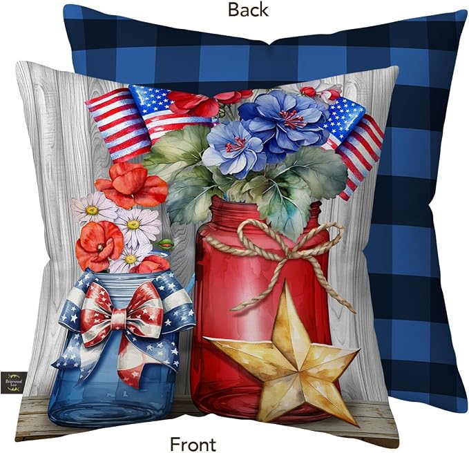 Briarwood Lane Spring Indoor/Outdoor Pillow 17x17 American Flowers for Spring Pillow