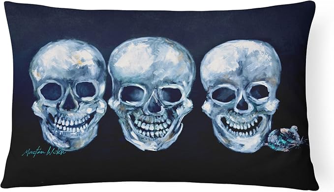 Caroline's Treasures MW1106PW1216 Ekk A Meece Canvas Fabric Decorative Pillow Machine Washable, Indoor Outdoor Decorative Pillow for Couch, Bed or Patio, 12HX16W