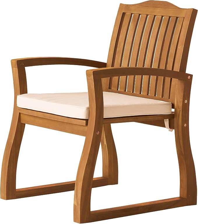 Christopher Knight Home Unta Acacia Wood Outdoor Dining Set for 6, Slatted Design Patio Dining Table Set for 6, Extendable Dining Table for Outdoor Gathering, Dining Chairs with Cushions, Teak
