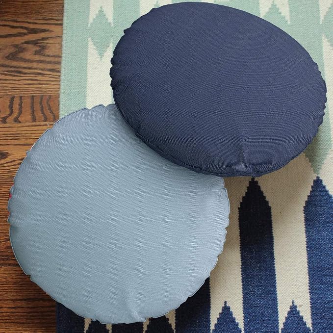 Covers & all Round Pillow Cover, Weather & UV Resistant Water Repellant Protector for Pillows Home Office Living Room Decor Chair Sofa Couch, with Zippers (48" Diameter x 5" H, Charcoal Grey)