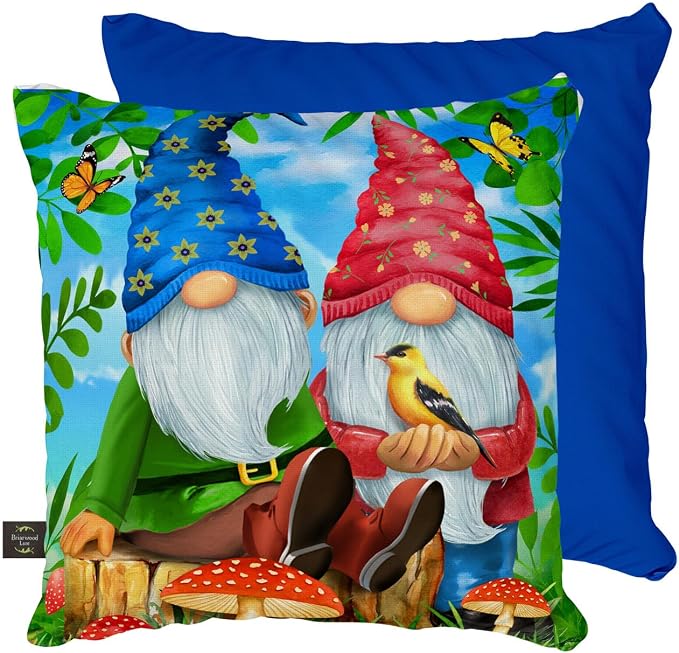 Briarwood Lane Indoor/Outdoor Pillow 17x17 Gnome Sweet Gnome Spring Decorative for Spring Pillow