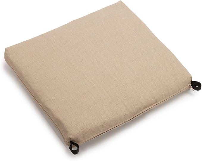 Blazing Needles Outdoor Chair Cushion, 20" x 19", Sandstone 1 Count