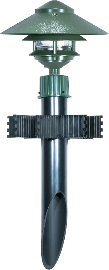 Nuvo Lighting SF76/638 2-Inch by 18-Inch PVC Mounting Post Die Cast Aluminum Cap Durable Outdoor Landscape Pathway Lighting, Green
