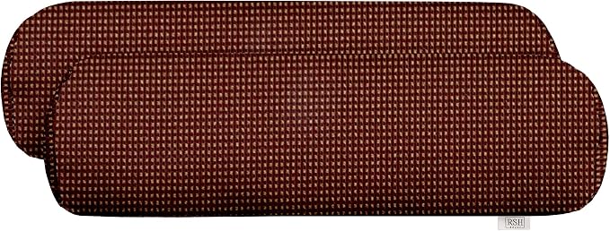 RSH DECOR: Neck Roll Pillows Set of 2 | 24” x 8” | Outdoor Bolster for Patio, Deck, Porch, or Poolside Chairs | Fade & Water-Resistant | Made in USA (Kieran Spice Burgundy)