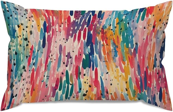 Lumbar Pillow Cover Make It Rain Fiesta Pillowcase Rustic Rainbow Colorful Pillow Cover Accent Decorative Cushion Cases Home Decor for for Sofa Bed Couch Chair Patio 16x26in