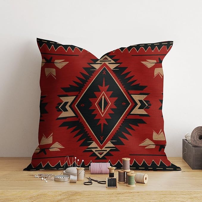 Cheyan Waterproof Farmhouse Throw Pillow Cover with Zipper Textile Pattern Pillow Cases Cushion Cover for Patio Outdoor Furniture Tent Garden Home Decorations 20x20in, Style, 28wbbfyutvmp