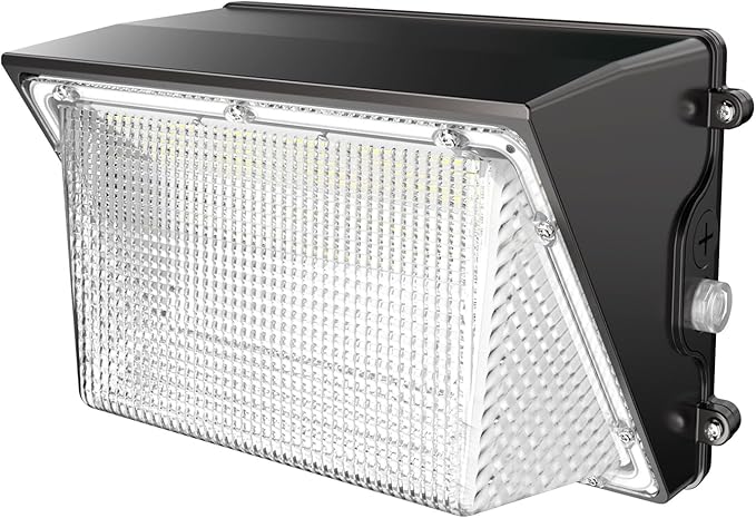HYPERLITE 120W LED Wall Pack Light with Dusk-to-Dawn Photocell, Ideal Outdoor Security Lighting Commercial and Industrial LED Wall Lights for Parking lot Garage Warehouse Factory ETL Listed