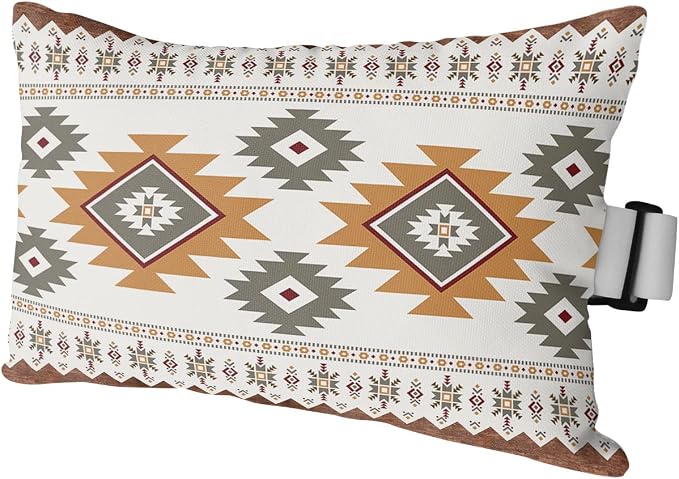Outdoor Pillows Covers with Inserts Southwest Native American Tribal Totem Boho Waterproof Recliner Pillow with Adjustable Strap Throw Pillows for Patio Furniture Pool Lounge Chair, 12x20 inch, 1PCS