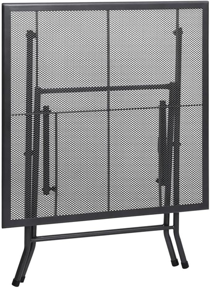 BOWERY HILL 3-Piece Steel Square Patio Dining Set, Anthracite Gray, Powder-Coated Finish, Weather Resistant, Foldable Space-Saving Design, Adjustable Backrest, Indoor/Outdoor Dining Room Furniture